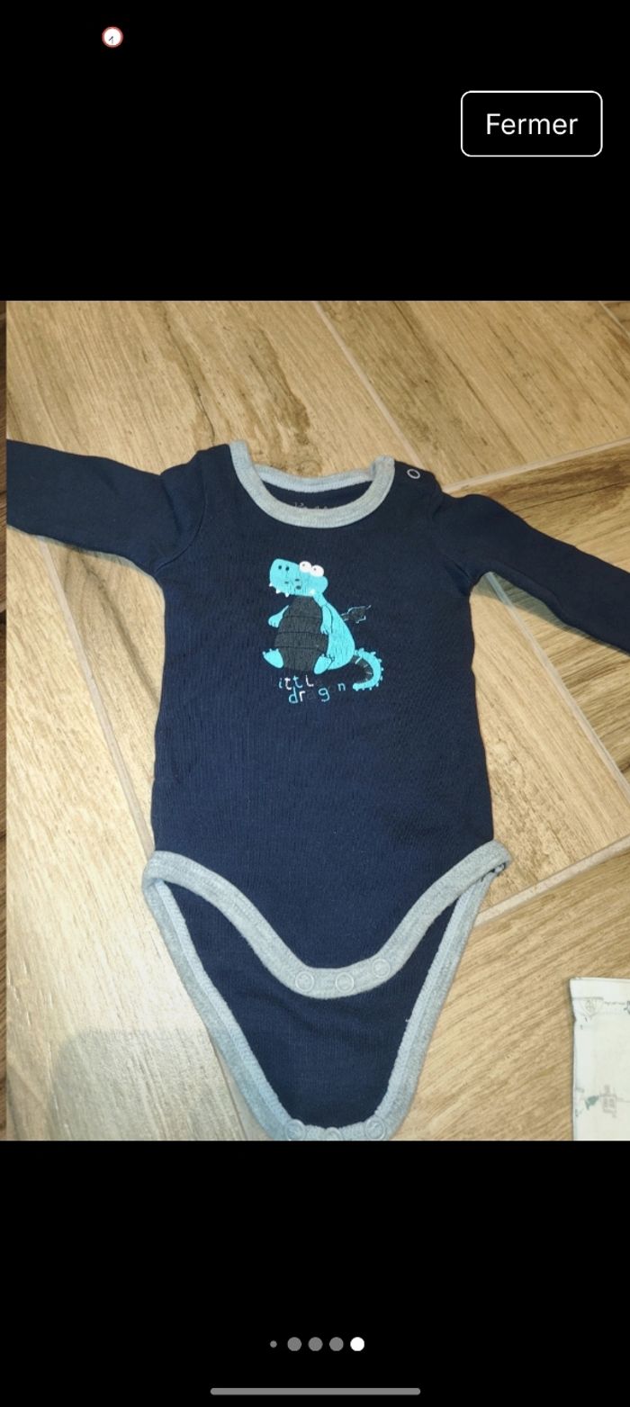 Lot 7 body bodies manches longues dont croisés. Escargot dragon chaton famille animaux - photo numéro 8