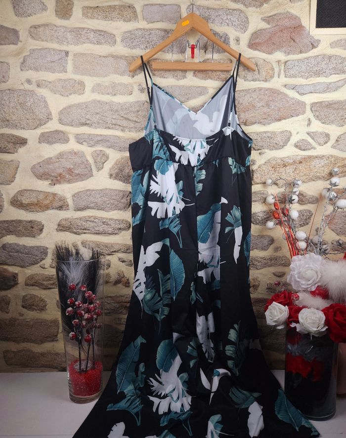Combinaison ample tropical noir et multicolore Femme taille 54 marque Asos 💎 - photo numéro 3
