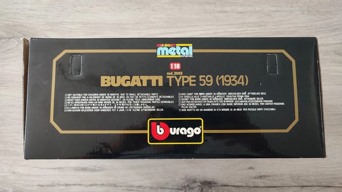 Boite vide seule 3005 pièce détachée miniature Burago bugatti type 59 1934 1/18 #B67 - photo numéro 6