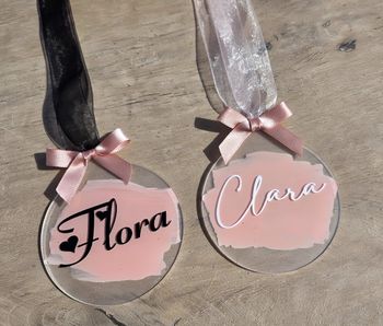 Boule de Noël plate personnalisée