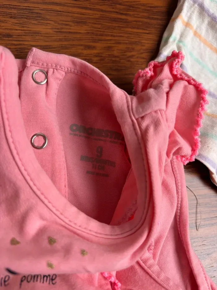4 combishort bébé fille taille 9mois - photo numéro 3