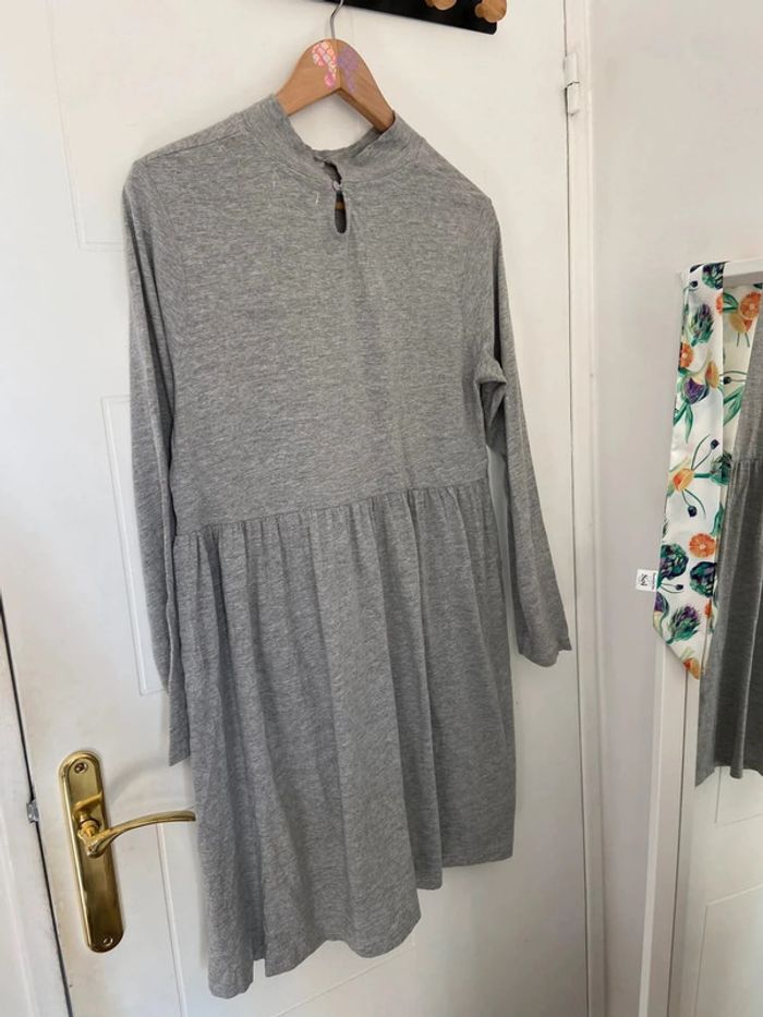 Robe t-shirt coton gris manches longues Style baby doll Brave Soul Taille S - photo numéro 2