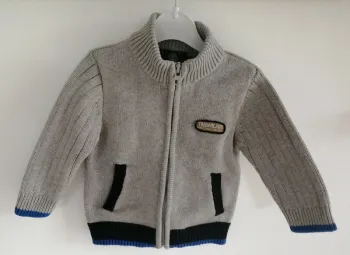 Gilet Zippé timberland gris noir et bleu