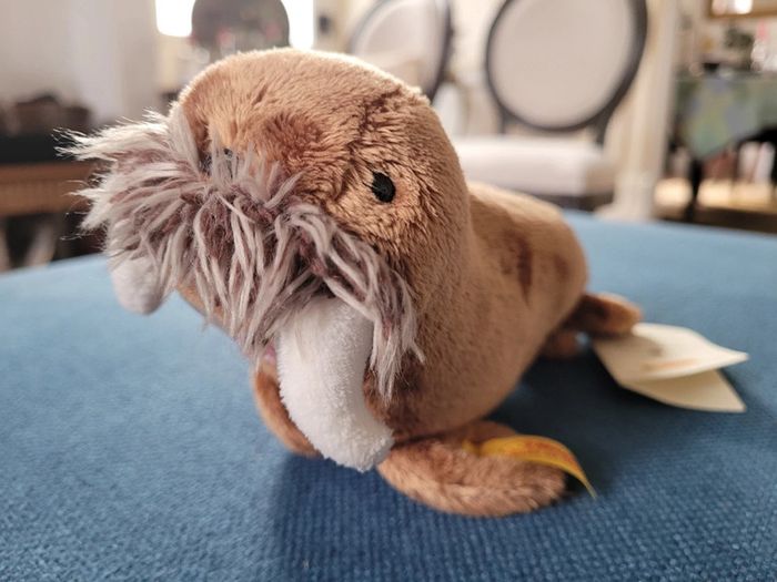 RARE Morse Steiff Peluche collection 20cm océan type Phoque Otarie baleine marron - photo numéro 2