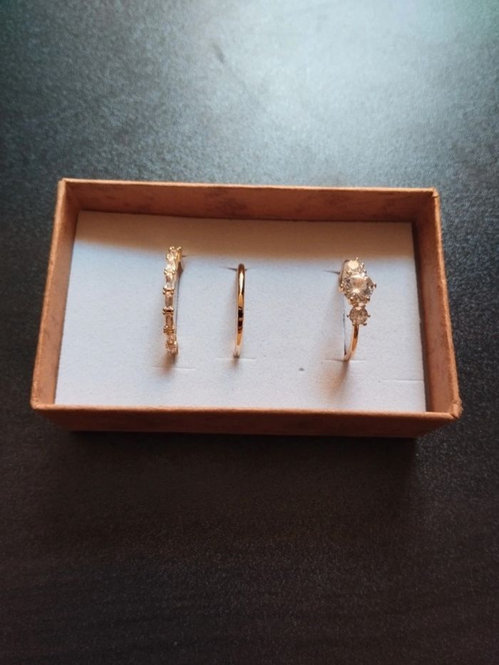 Ensemble de 3 bagues vintage femme avec coffret cadeau - photo numéro 4