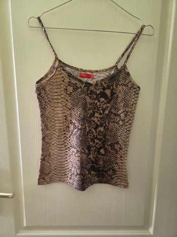 Top Tissaia Bretelles Élastiques Effet Peau de Serpent