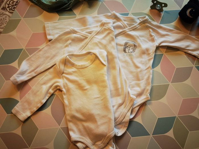 D1435 - lot de 3 bodies garçon 3 mois - photo numéro 2
