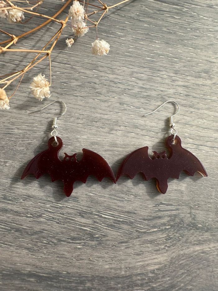 Boucles d'oreilles chauve souris - photo numéro 3
