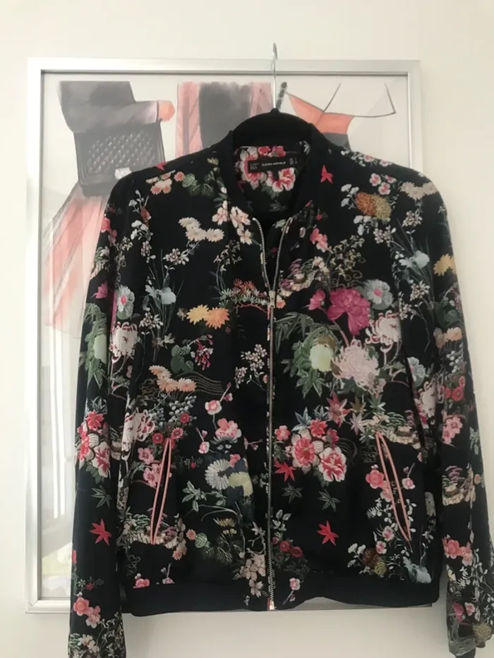 Blouson bombers satiné Zara S