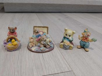 Lot de 4 figurines animaux et clown