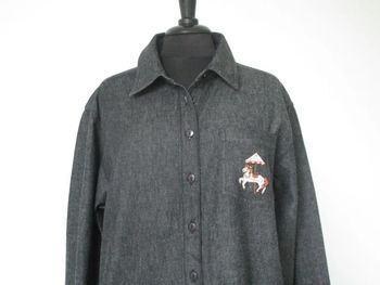 Chemise jean vintage carrousel 46 TBE