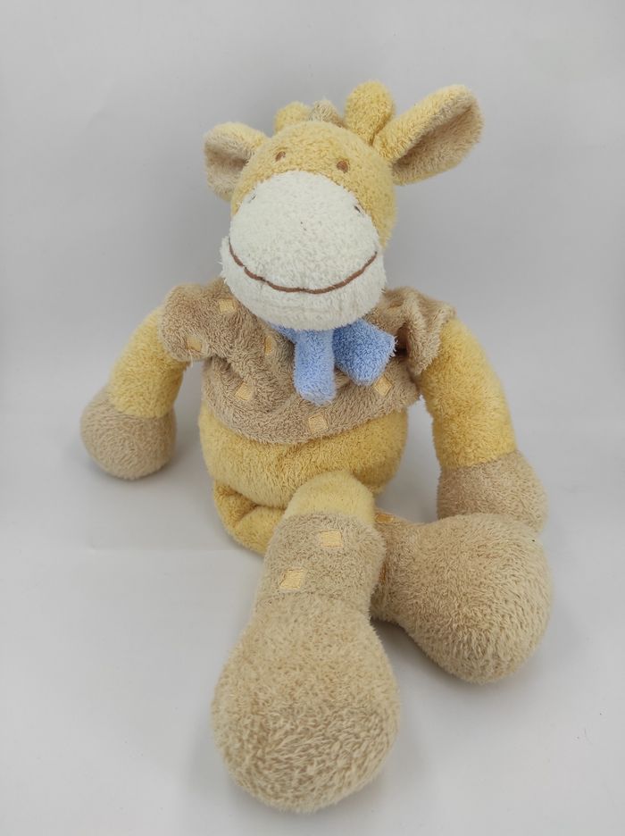Doudou Girafe ou Vache Jaune Nicotoy 35 cm