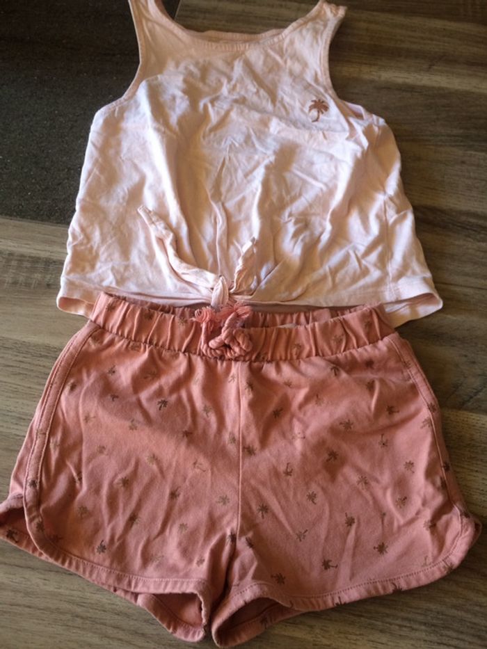 Ensemble débardeur short rose 8 ans Vertbaudet