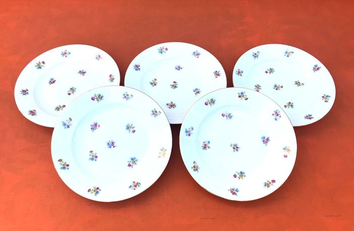 5 assiettes creuses anciennes  Porcelaine P.N France - photo numéro 4
