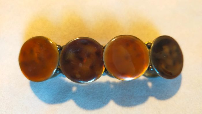 Bracelet vintage effet écaille – Collection Sable & Ébène - photo numéro 3