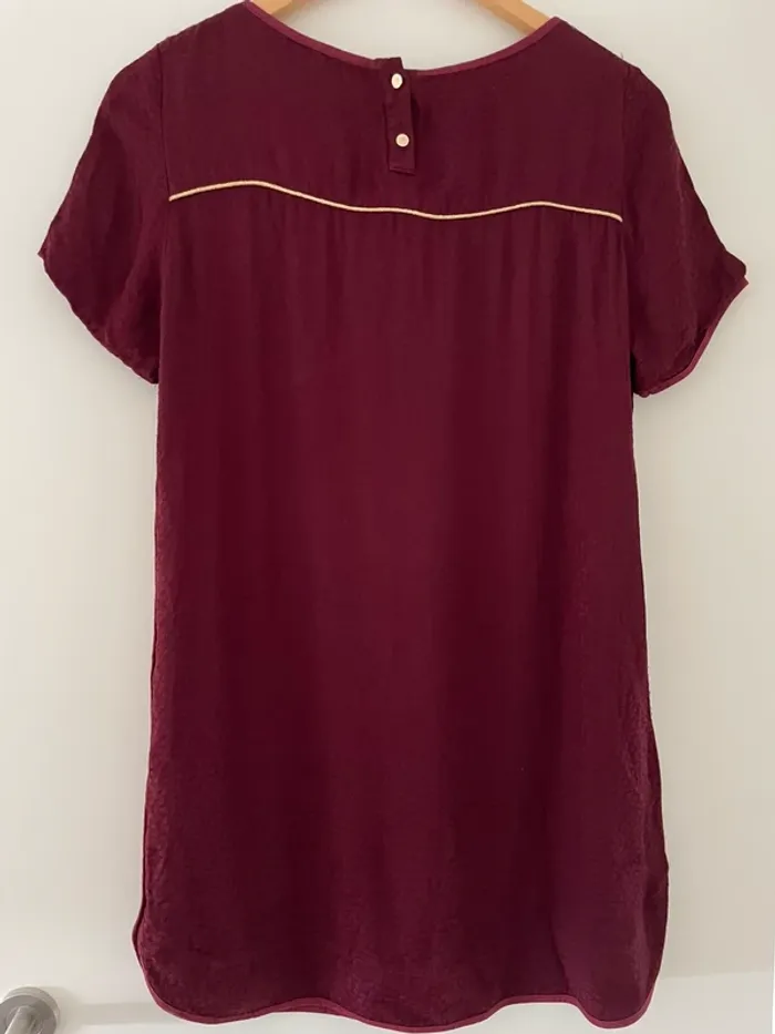 Robe bordeaux Sezane taille S - photo numéro 2