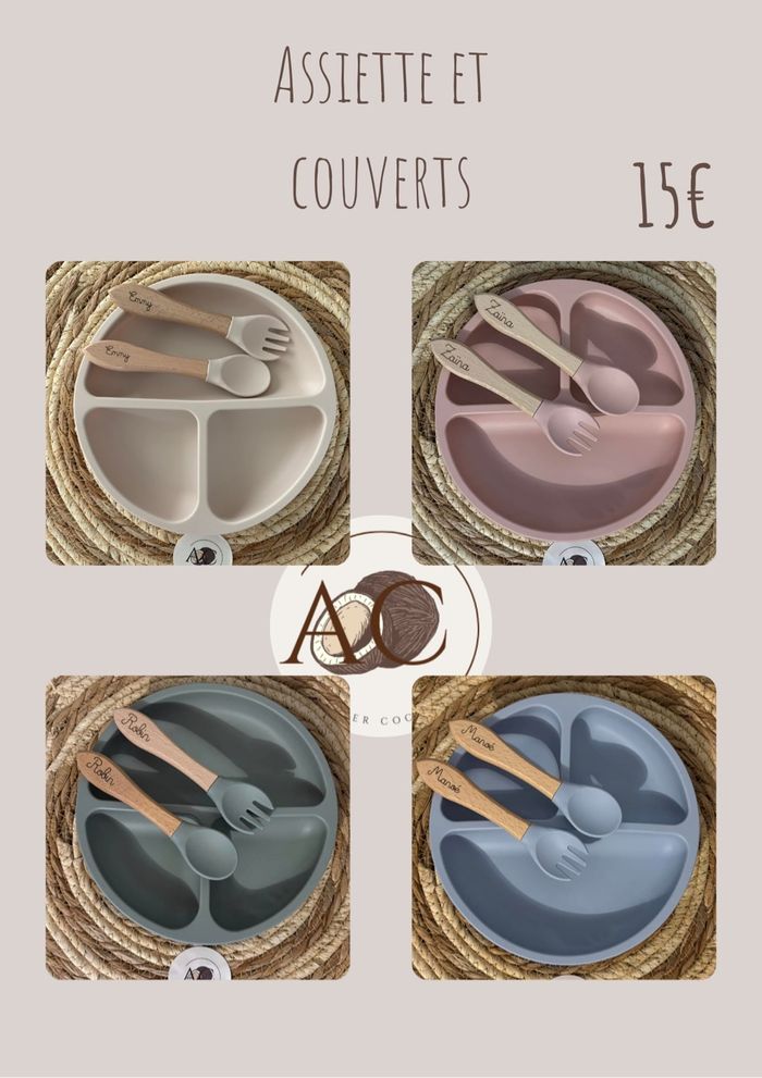 Assiette et couverts bébé