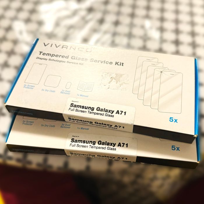 VIVANCO - Samsung Galaxy A71 Protection d'écran en verre trempé x5 le lot de 2