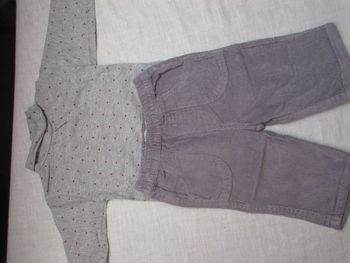 Ensemble gris, 3 mois