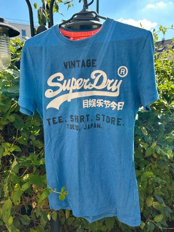 T-shirt bleu Superdry S