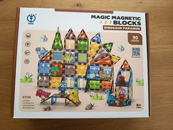 Set de blocs de construction magnétique 90 pièces - dinausore paradise 