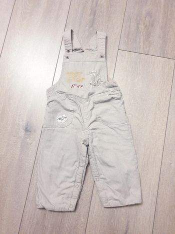 Salopette doublée  beige. Garçon 6 mois. Marque Orchestra