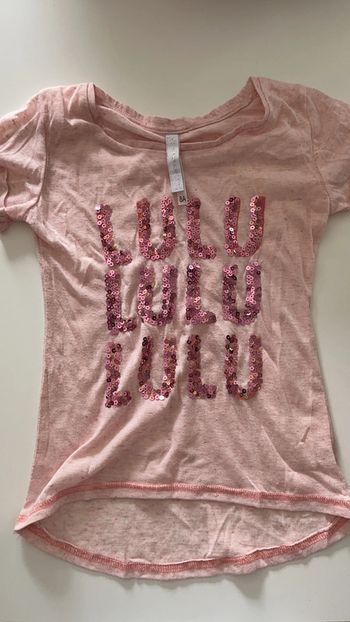 Teeshirt Lulu Castagnette fille rose 8 ans
