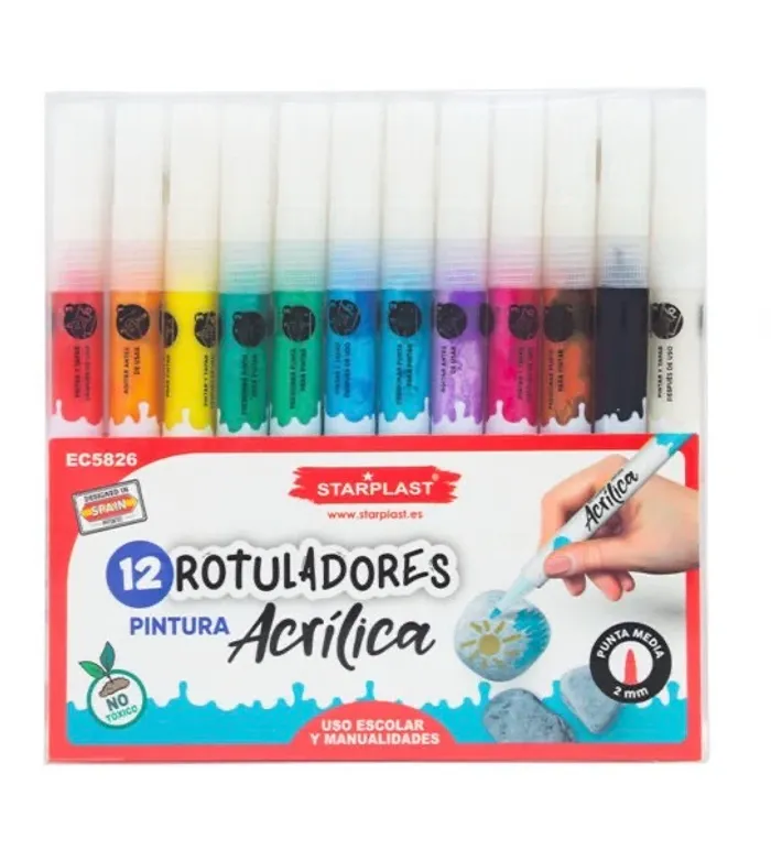 X12 marqueurs de peinture acrylique multisurfaces – Starplast Neuf