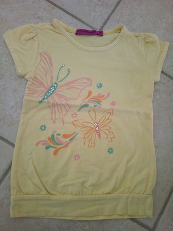 T-shirt manches courtes jaune 5 ans