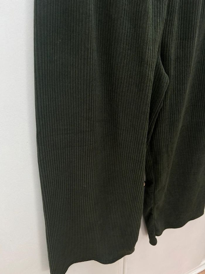 Pantalon large en velours côtelé kaki - taille 40 made in France - photo numéro 2