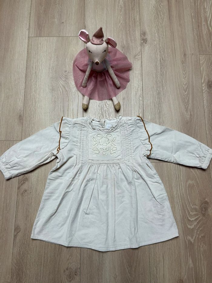 Robe velours Zara 12/18 mois