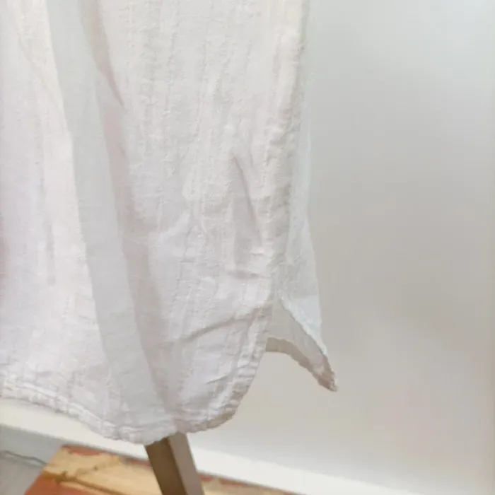 Tunique blanche col lacé Destiny Wear en coton bambou 100 % taille XL A843 - photo numéro 10