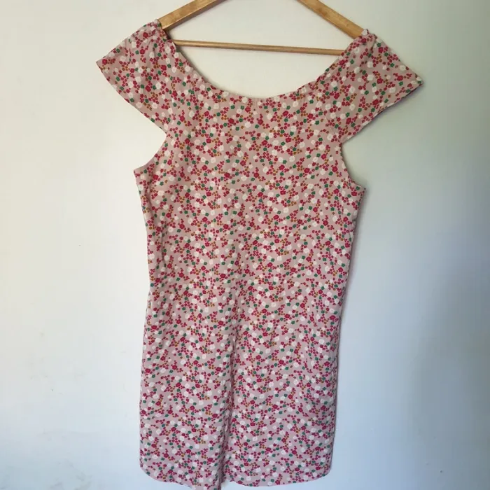 Robe fleurie décolleté noué A1227 - photo numéro 3