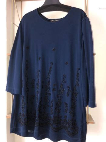 🌹Blouse bleu marine perlée🌹