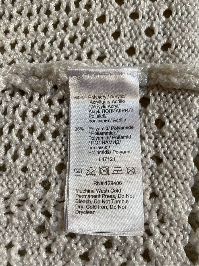 Pull blanc tricot crochet 46 Bodyflirt - photo numéro 4