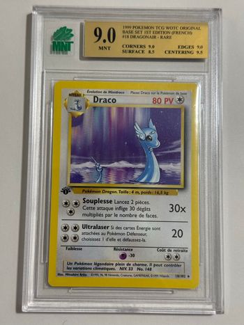 Carte Pokémon DRACO 18/102 Rare Set de Base Wizards EDITION 1 MNT 9