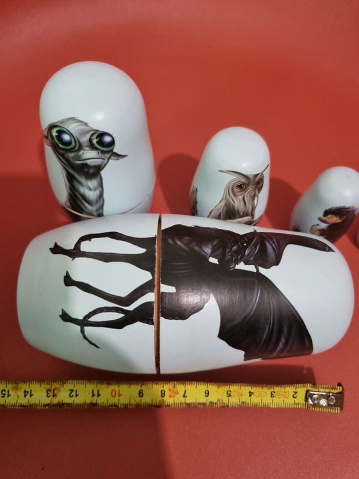 matriochka animaux fantastiques en bois - photo numéro 11