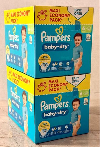 Lot de Deux (2) Maxi Packs Couches Pampers T. 6 - 160 couches !
