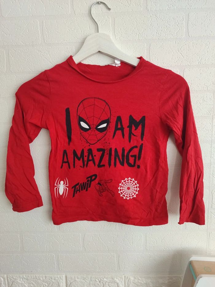 Tee-shirt manches longues spiderman