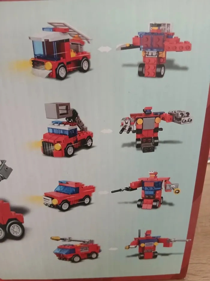 Lot de 4 véhicules pompier en brick lego neuves - photo numéro 7