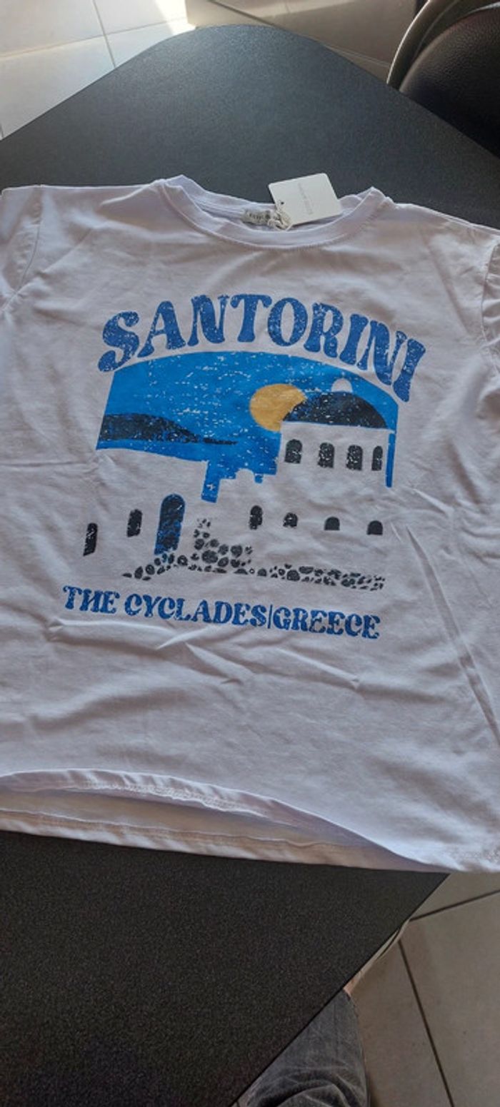 T shirt santorin neuf taille unique - photo numéro 3