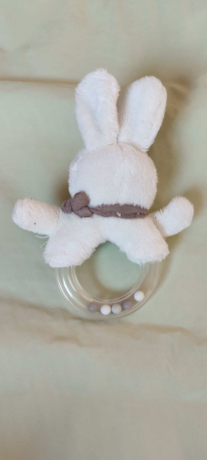 Peluche hochet lapin - photo numéro 3