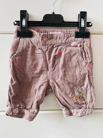 Pantalon velour bébé fille 6 mois