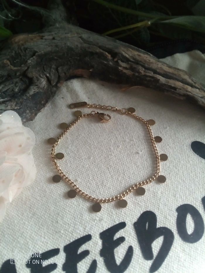 Bracelet en acier inoxydable doré