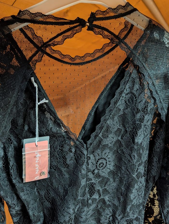 Body dentelle noir Naf Naf neuf - photo numéro 3