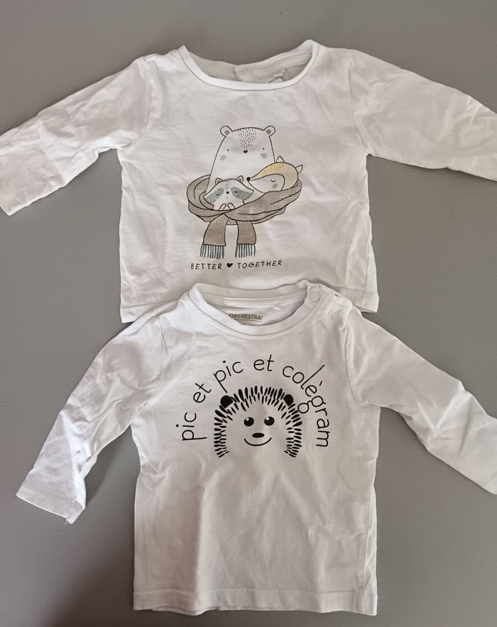 Lot tee-shirt manches longues 6 mois - photo numéro 6