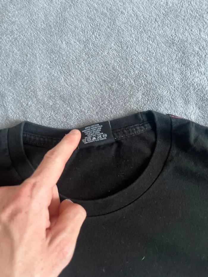 T-shirt Stüssy Noir Logo Script – Taille M - photo numéro 4