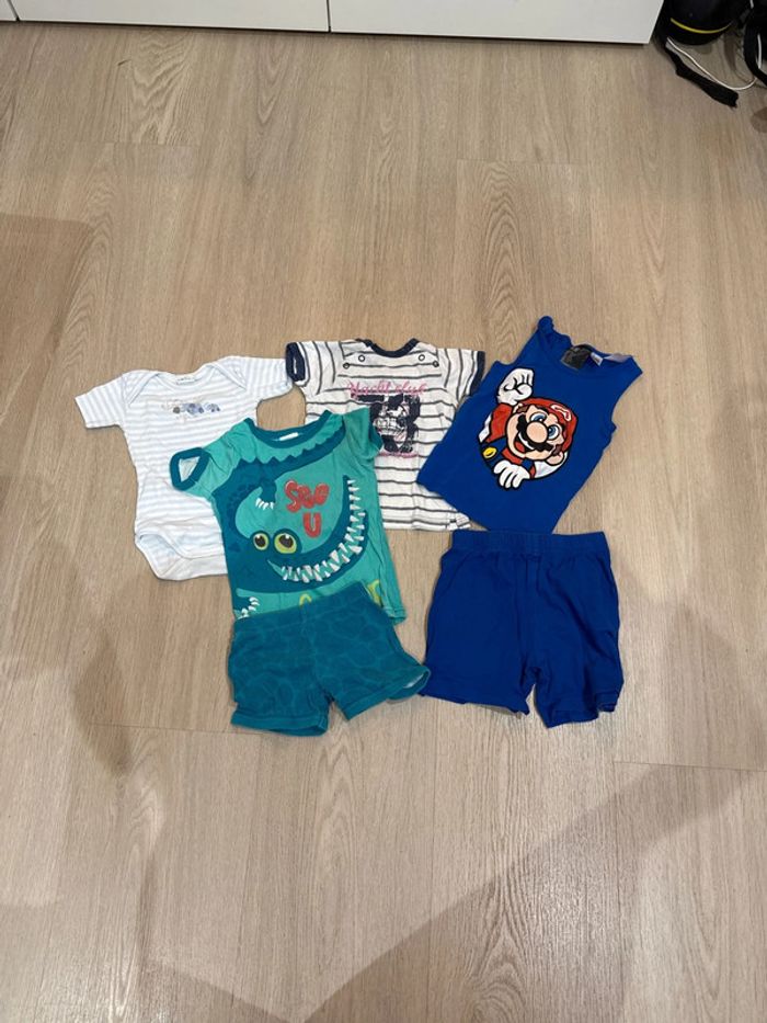 Lot 6 pièce été bébé garçon 12/18 mois