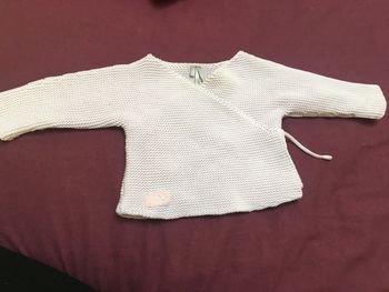 Petit gilet cache coeur orchestra basic rose 3 mois