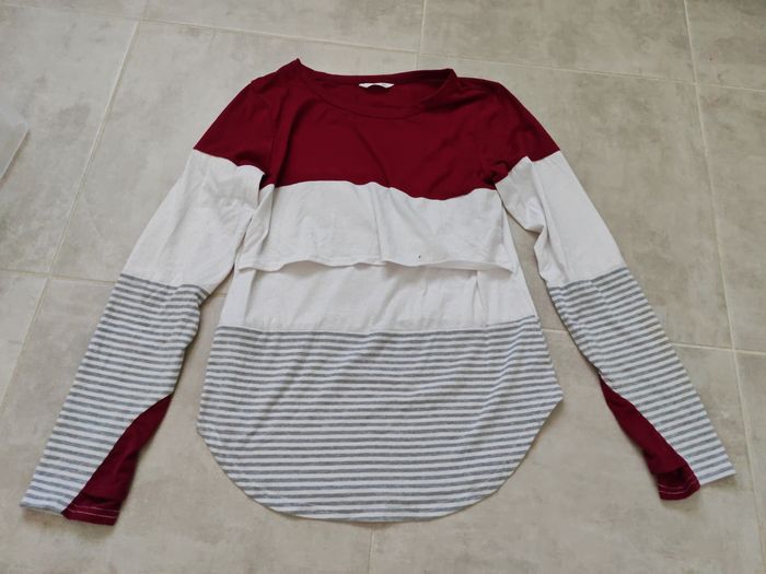 Lot de 4 tee short manches longues allaitement - photo numéro 4